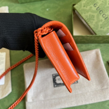 Gucci Horsebit 1955 wallet with chain ý621892 Orange