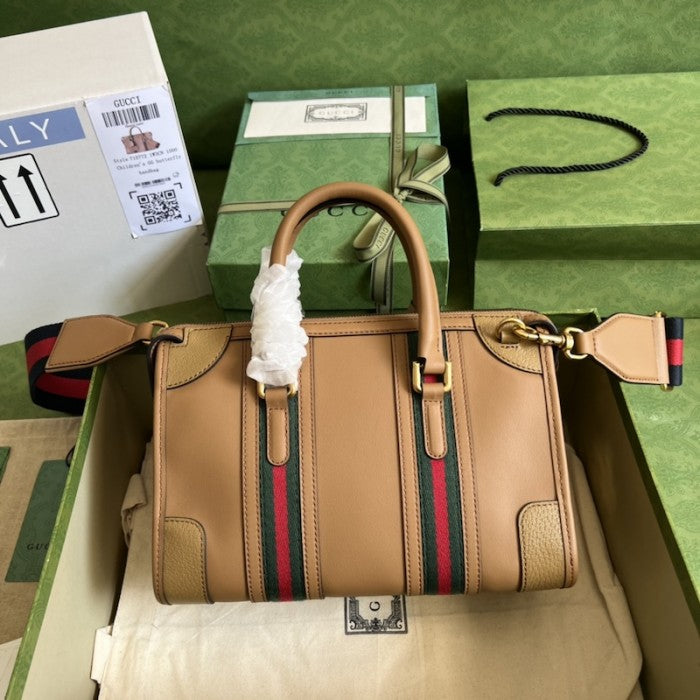 Gucci Small top handle bag with Double G ý715772 Brown