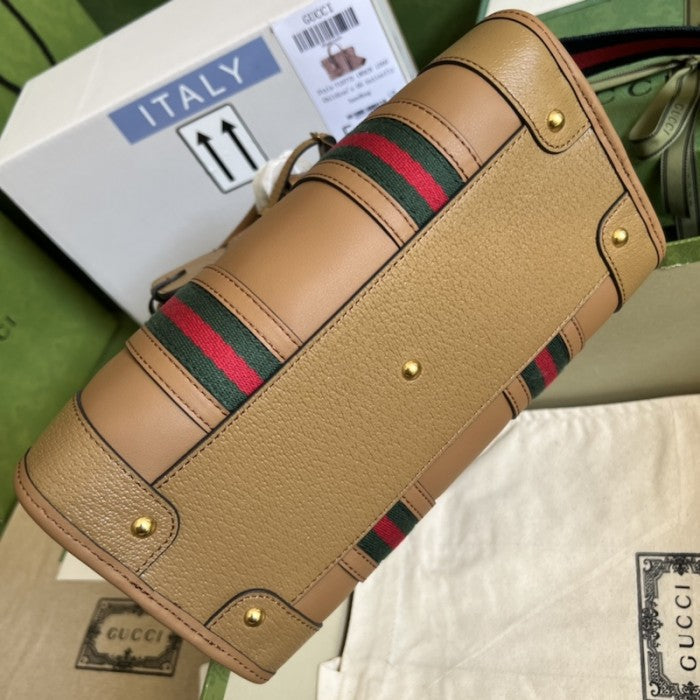 Gucci Small top handle bag with Double G ý715772 Brown