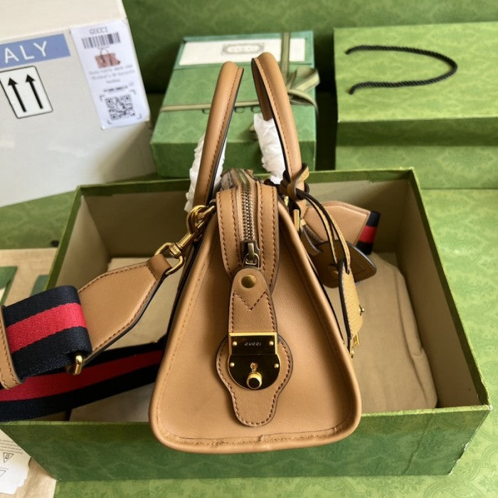 Gucci Small top handle bag with Double G ý715772 Brown