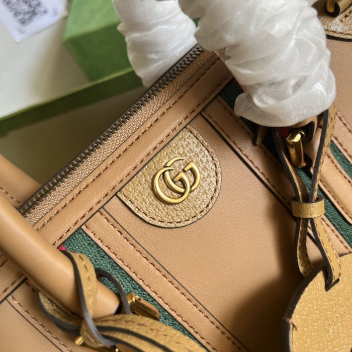 Gucci Small top handle bag with Double G ý715772 Brown